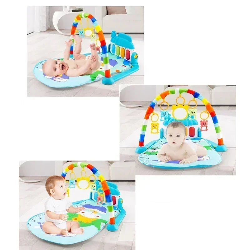 Baby Musik-Spielmatte mit Spielbogen Marineblau